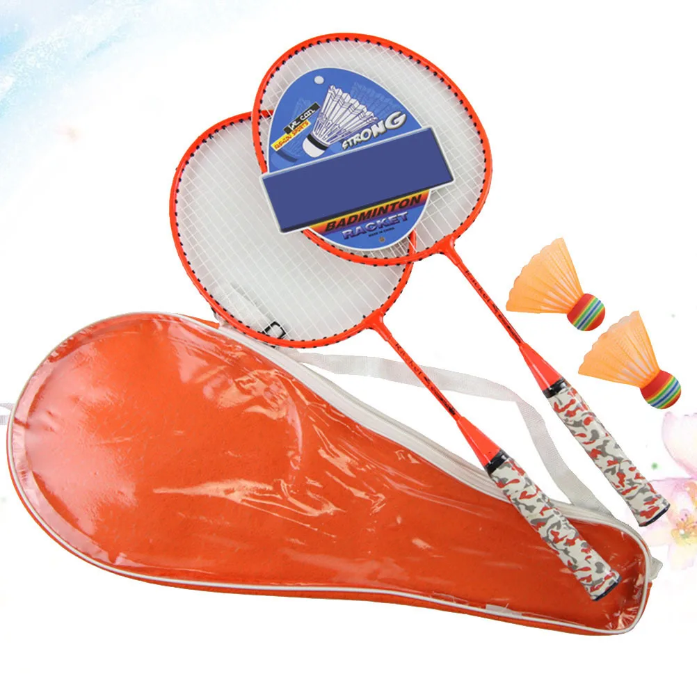 2 stücke Kinder Badminton Schläger Set Leichte Langlebig Training Für Kinder Jungen Mädchen Eltern-kind-Spiel Badminton Schläger mit