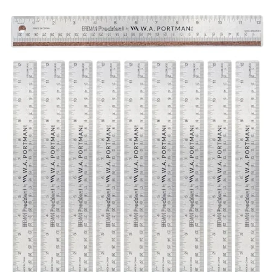 

Metal Ruler 2 Inch Cork Back 0 Pk Stainless Steel Straight Edge, Flexible Non-Slip Metal Ruler with Cork Backing Imperial and M