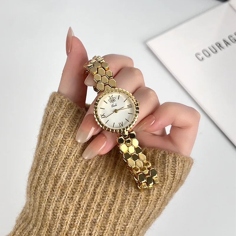 

Женские кварцевые часы GEDI Creative Little Bee с браслетом в виде сот, элегантные, модные, для женщин, подарок, часы для платья, reloj