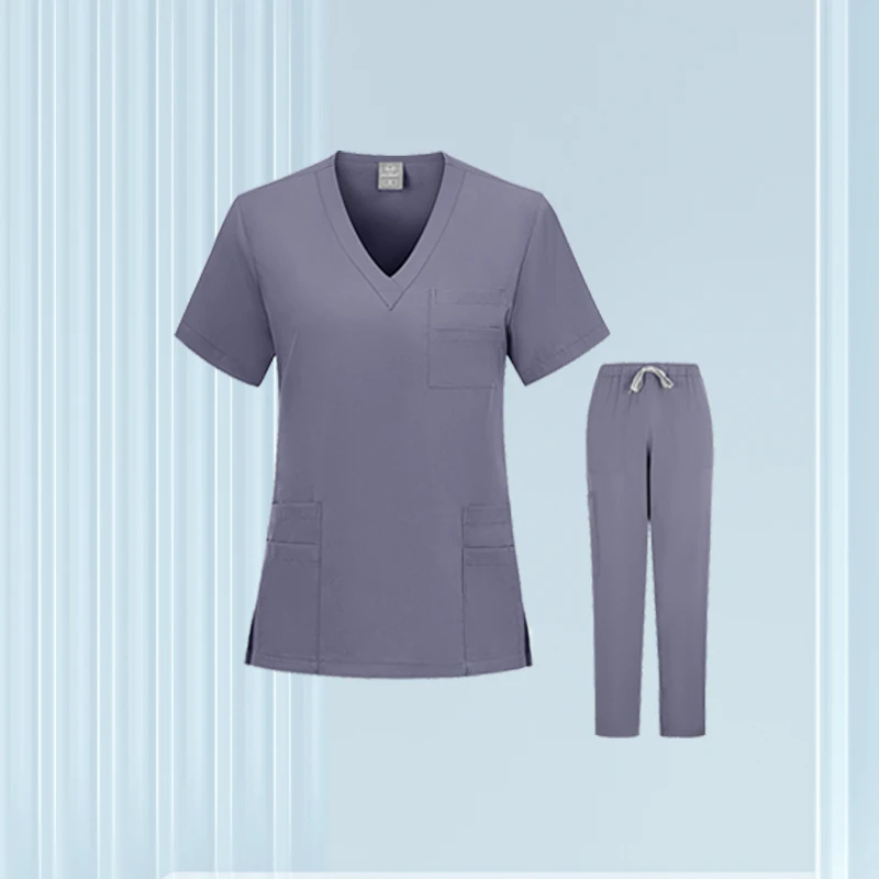 Newest Nurse Uniforms Medical Nursing Scrubs Sets Dentist Clinical Workwear Women Men Medical Surgical Suits Beauty Work Clothes