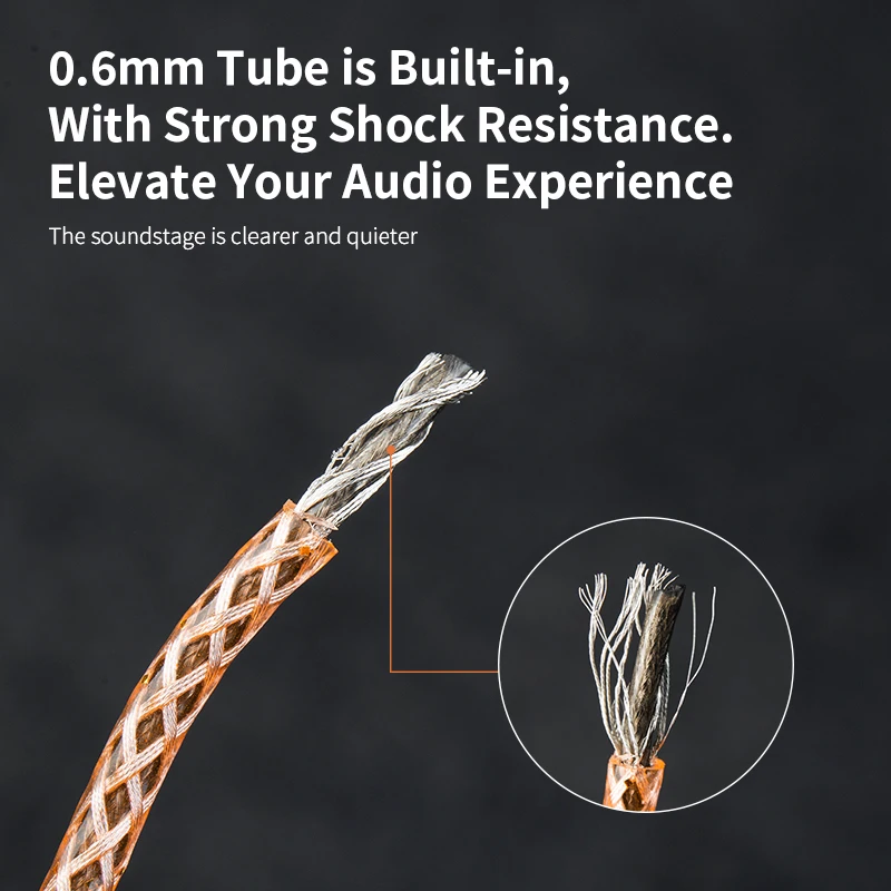 เคบีแบร์ ออเรียสสายอัพเกรดหูฟังความละเอียดสูงสายหูฟังไฮไฟ 5N OFC ตัวนำแบบมีสายสำหรับ MK3 KB02 7HZ