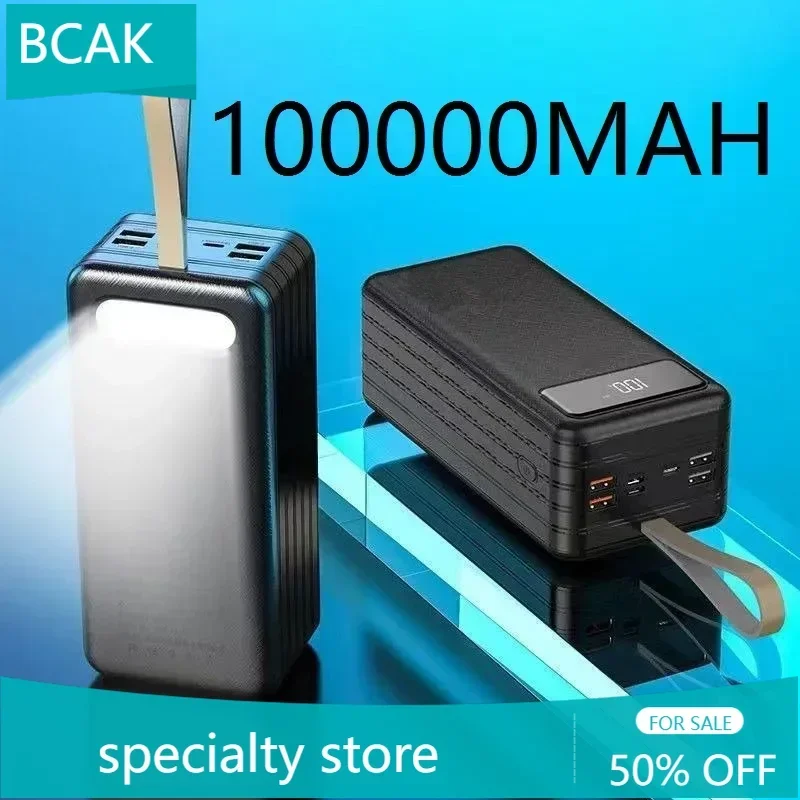 BCAK loja principal 80000mAh Tesouro de carregamento de grande capacidade 60000 Display digital 5w Carregamento rápido ao ar livre 100000   Energia Móvel