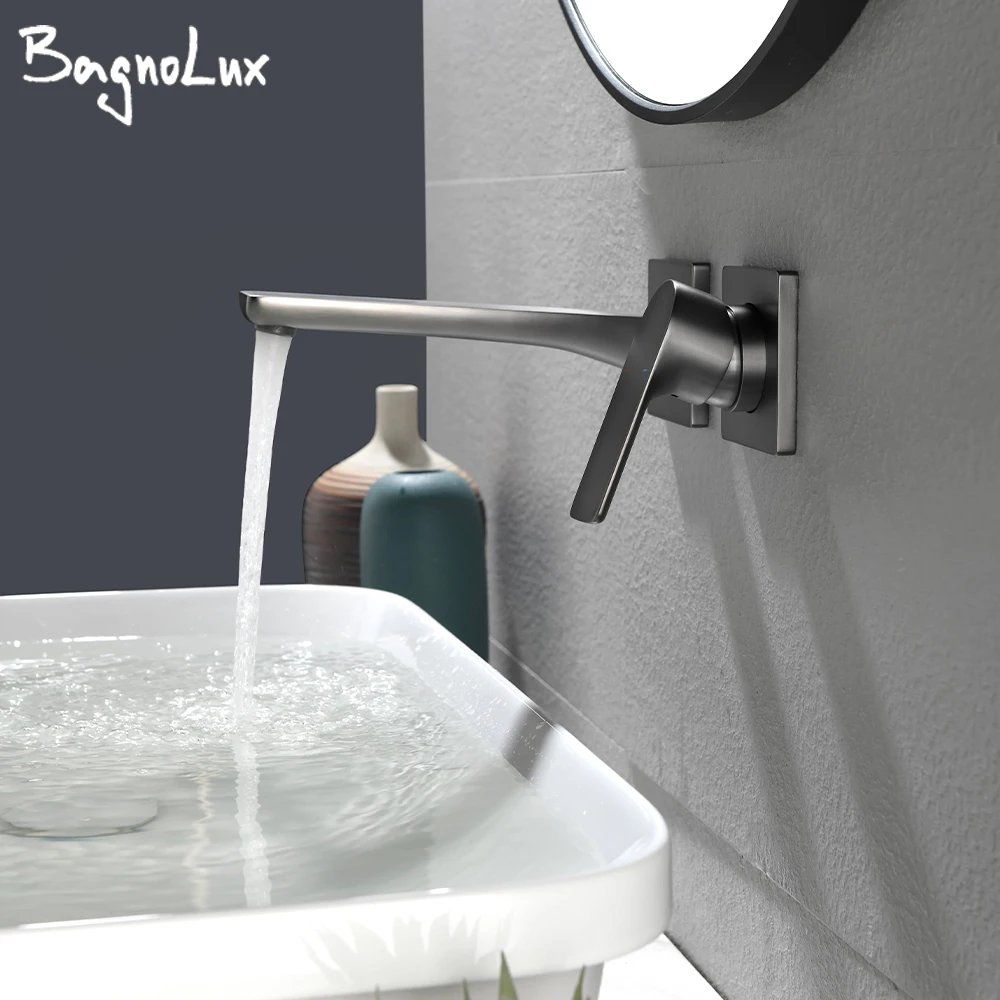 

Mixer Faucet Concealed Bathroom Bath Basin Sink Tap Bathtub Hot And Cold Water Mixer Tap Wall Mounted For Bathroom