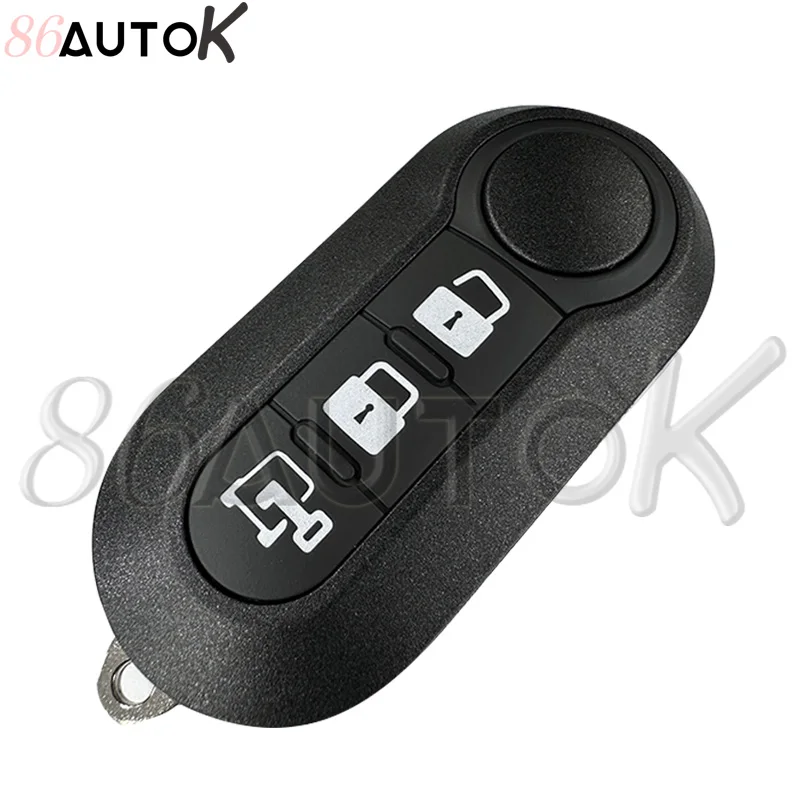 Car Remote Key Case Shell for Fiat 500 Panda Bravo Punto Ducato Peugeot Boxer Citroen Jumper Auto Uncut Blade Key 2/3 Buttons