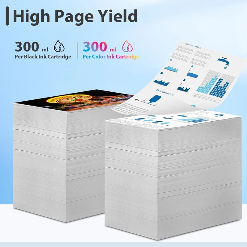 خرطوشة حبر متوافقة 764 لـ HP 764 متوافقة مع طابعة HP DesignJet T3500 مع حبر وشريحة 300 مل