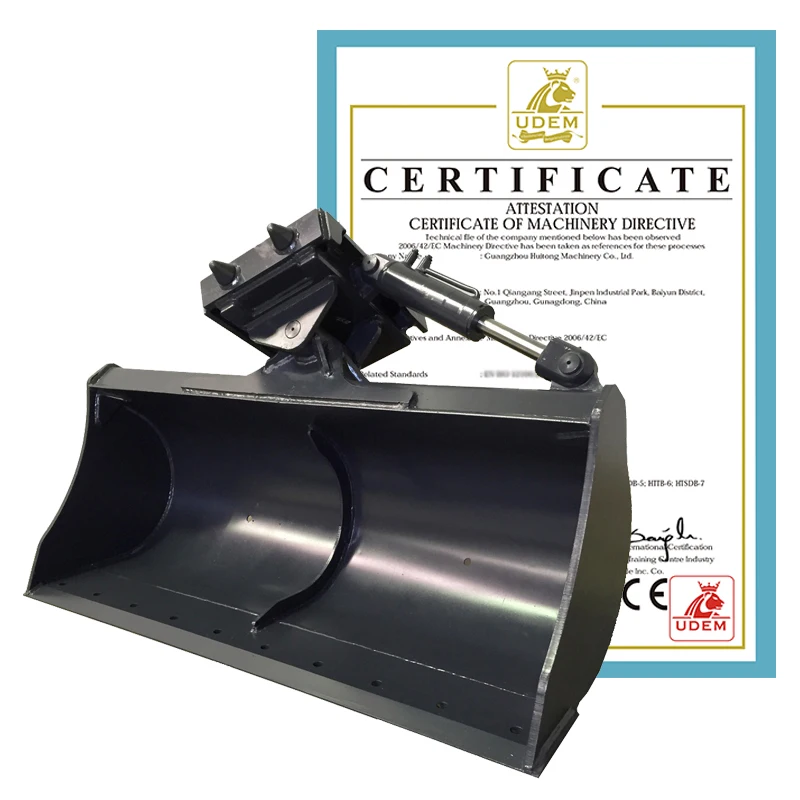 Chinese Manufacturer OEM 100% New Excavator Hydraulic Tilt Grading Bucket CE Certificated 8 Ton Excavator Bucket.