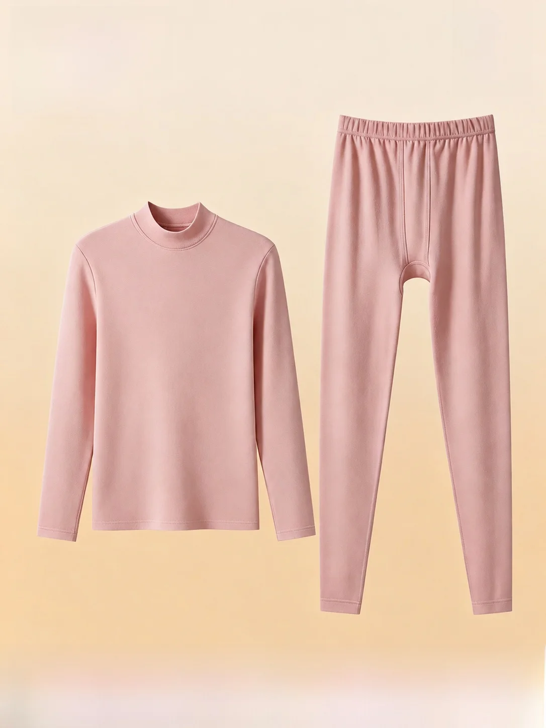 three-gun-women's-thermal-underwear-set-pure-cotton-thickened-half-high-collar-elderly-warm-clothes-long-sleeve-single-layer