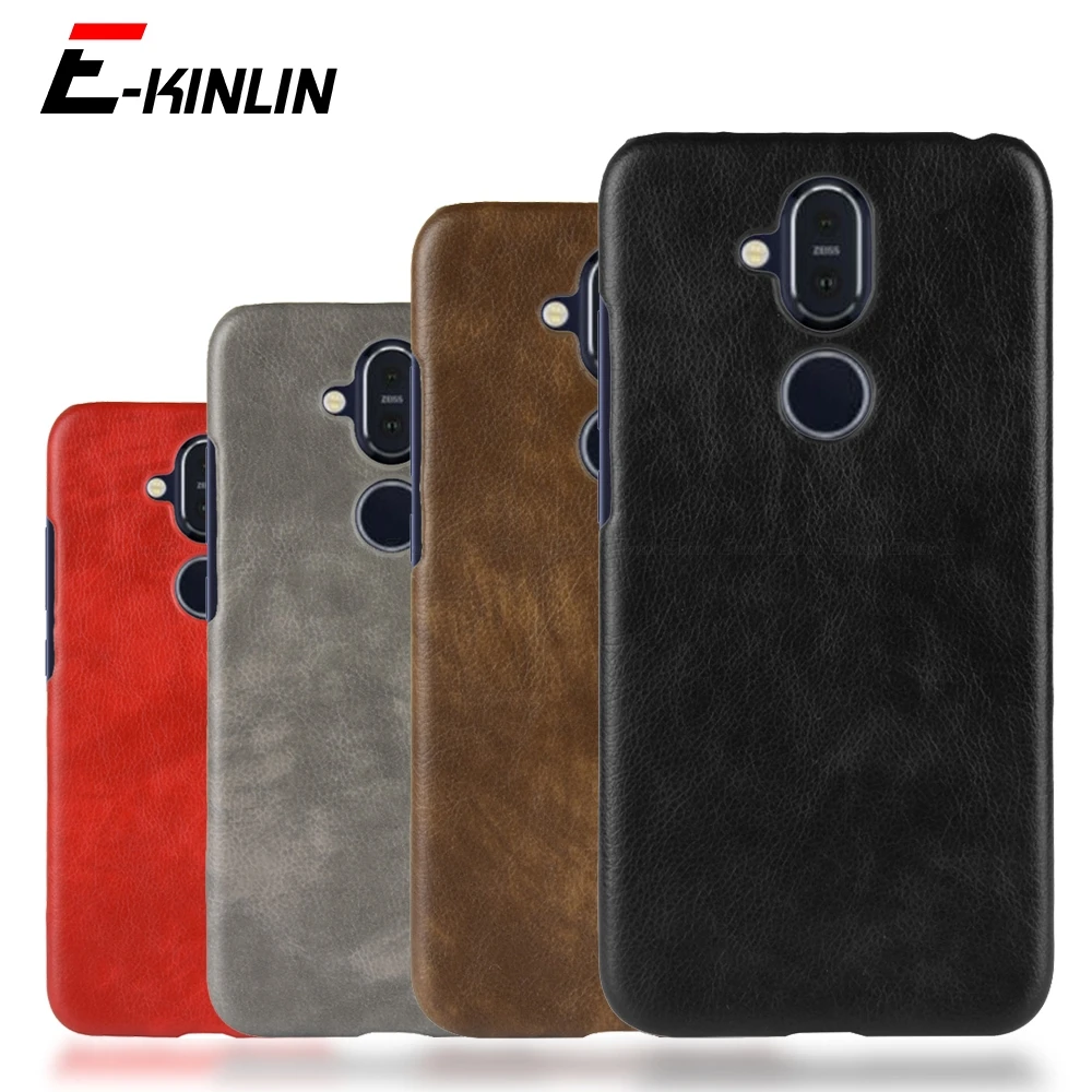 Hard PC Litchi PU Leather Phone Case For Nokia X10 X20 X71 23 M 1 Plus 8 V 5G UW 9 PureView Shockproof Protective Back Cover