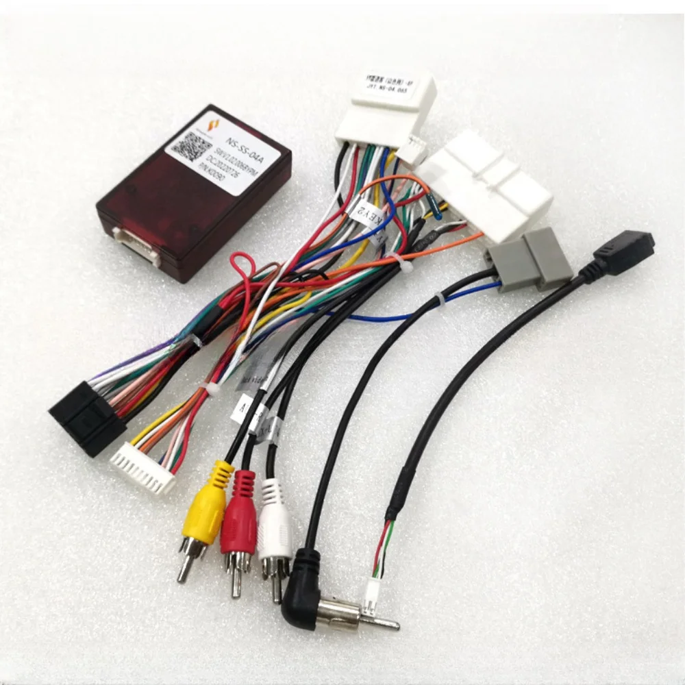 Cavo di alimentazione a 16 pin con autoradio 2 Din Canbus Box Decoder per Nissan Qashqai/Teana/Kicks 2019-2020 Supporto 360 Funzione fotocamera