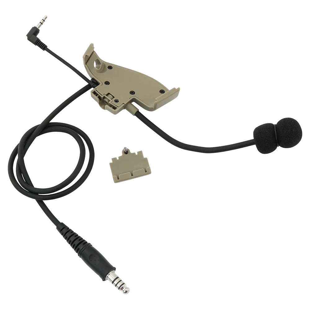 Imagem -03 - Kit de Microfone Tático Headconjunto Pinos para Tiro Esportivo Baofeng Leight Impact U94 Ptt Walkie Talkie