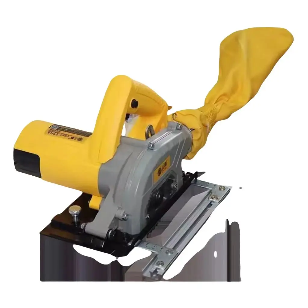 125mm Dust-free Electric Circular Saw Portable Wood Cutting Machine with Dust Bag Guide Rail Base for Gypsum Board