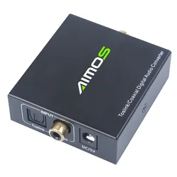 2 Way Optical SPDIF Toslink To Coaxial or Coaxial To Optical SPDIF Toslink Bi-Directional Switch Digital Audio Converter