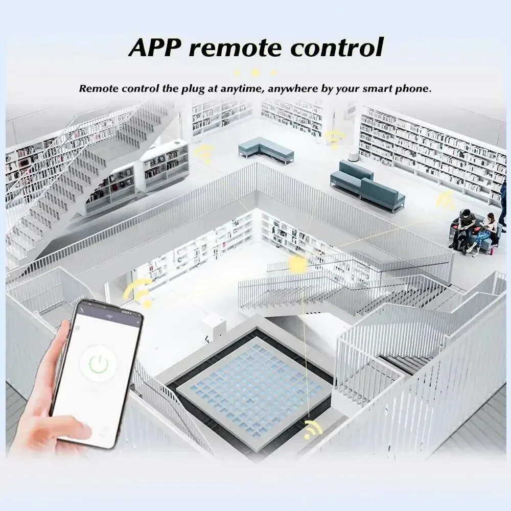 16A 20A EU Smart Socket WiFi Smart Plug With Power Monitoring Timing Function Voice Control Alexa Google Assitant