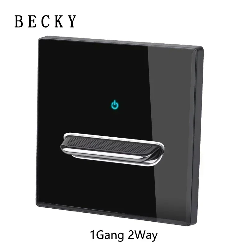 Black Tempered Glass Wall Switch Panel Led European 16a Socket Retro Toggle Light Switch Eu Uk Standard 2usb Socket 1Gang-4gang image 3