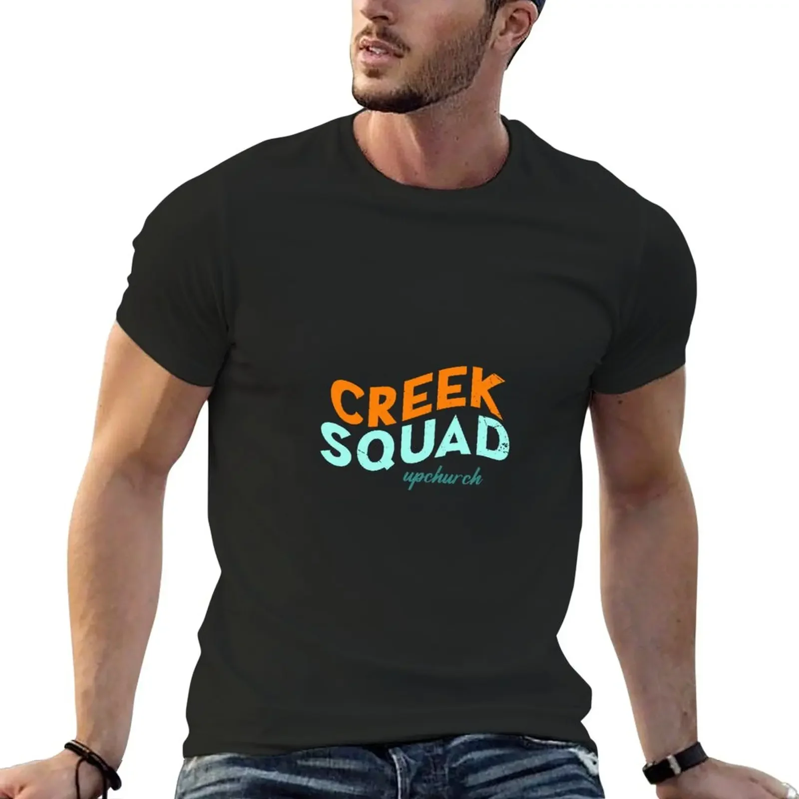 2024 creek squad upchurch T-Shirt Oversized plain slim fit t shirts for men man Shor New Arrival streetwear  oversized  vintage