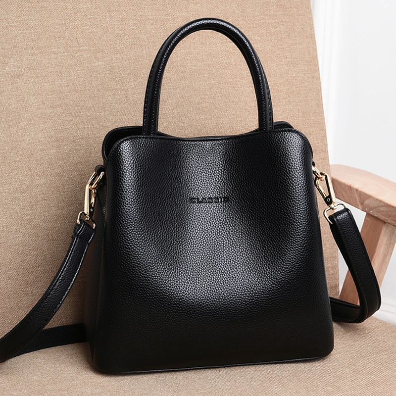 Luxury Brand Women Handbags Designer Shoulder Bags Leather Handbags Three-layer Pocket Crossbody Bags For Women 2022 Tote Bag