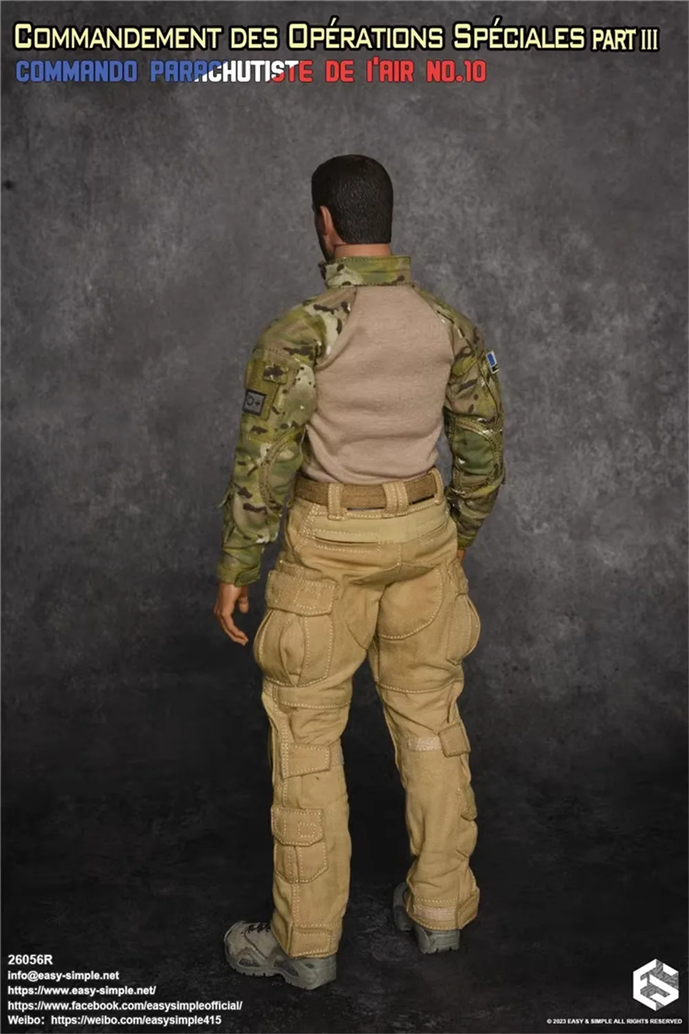 Figura de ação Commando Parachutiste Soldier Moveable para coleção, e forças, fácil e simples, ES 26056R, 1, 6