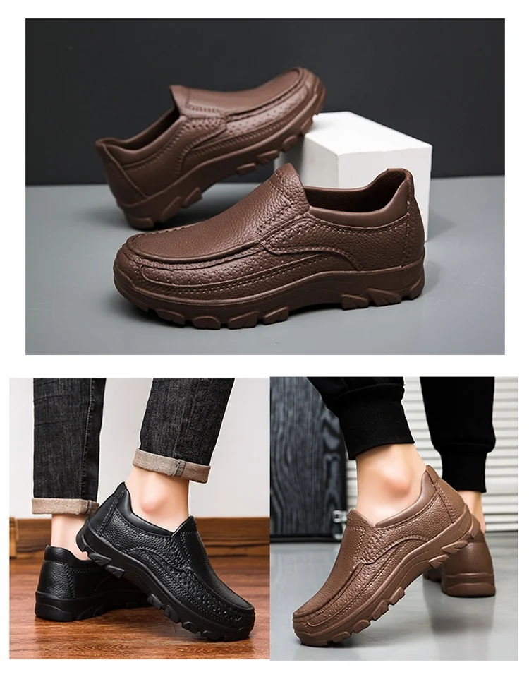 Kochschuhe für Herren, wasserdicht und ölbeständig, Küchenarbeitsschuhe, ultraleichte, rutschfeste EVA-Freizeitschuhe mit weicher Sohle für Herren, Gartenschuhe – Detail 2