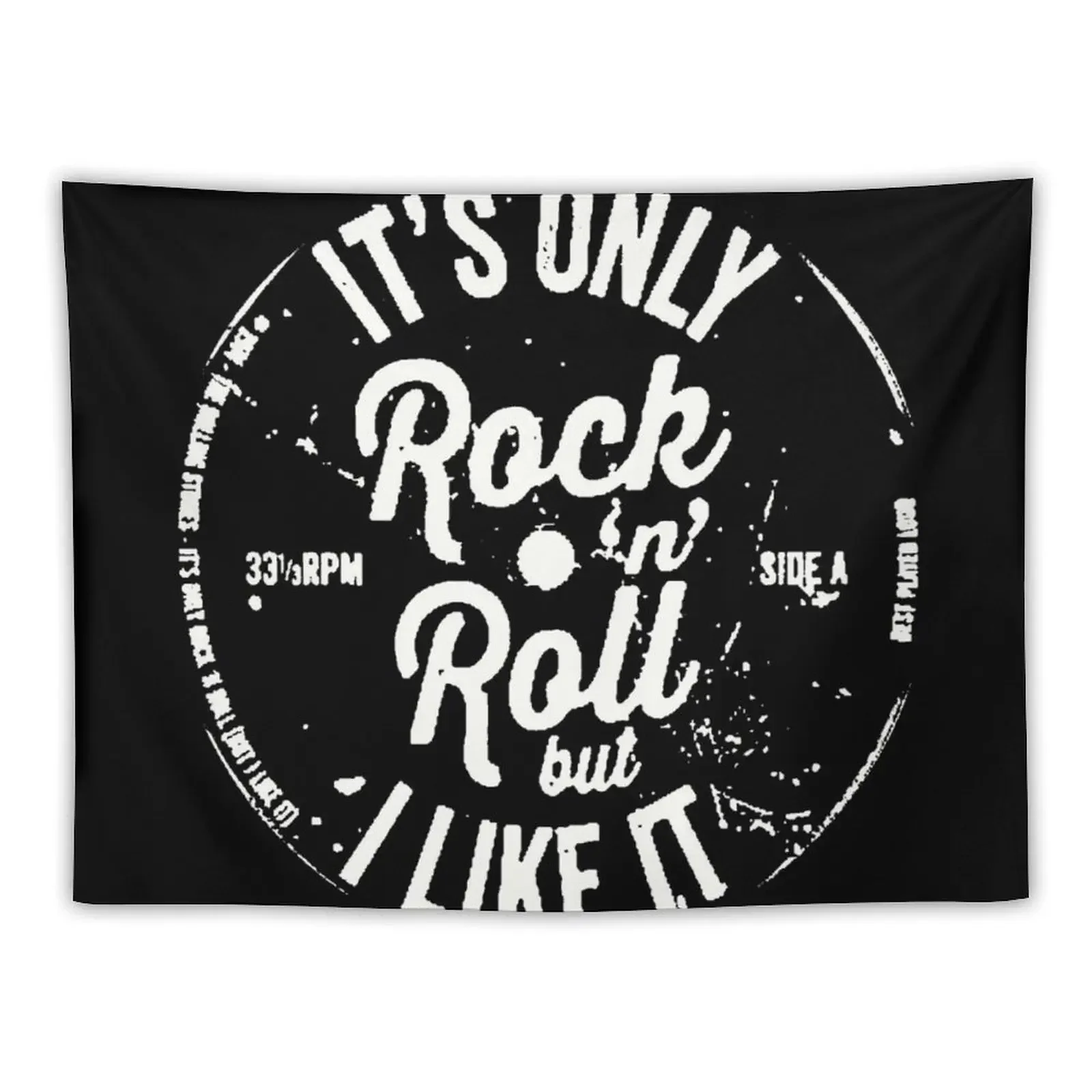 ITS ONLY ROCK N ROLL Tapestry Home Supplies Kawaii Room Decor Wall Mural Aesthetic Room Decor Korean Tapestry