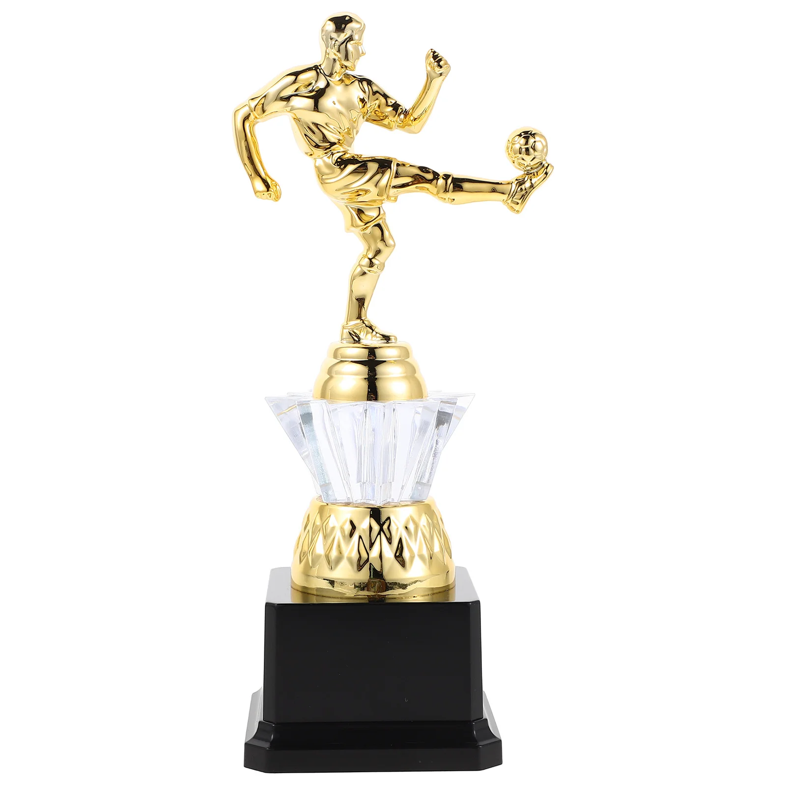 

Golden Soccer Trophy Plastic Lightweight Mini Award Football Championship Keepsake Youth League Celebration Prize