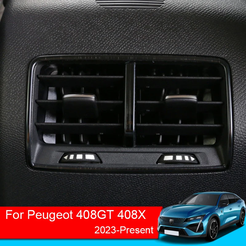 

2pcs Car Internal Sticker Stainless Steel For Peugeot 408 GT 408 X 2023-2025 Car Rear Outlet Decoration Sequins Auto Accessories