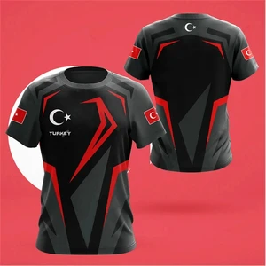 T -Shirt T -Shirts der türkischen Herrenflagge, Wald getarnte Kleidung, großer Ärmel, Kurzarm, Herren -Top, Sommermode 8 Hauptverkäufe Türkiye T -Shirt - №6