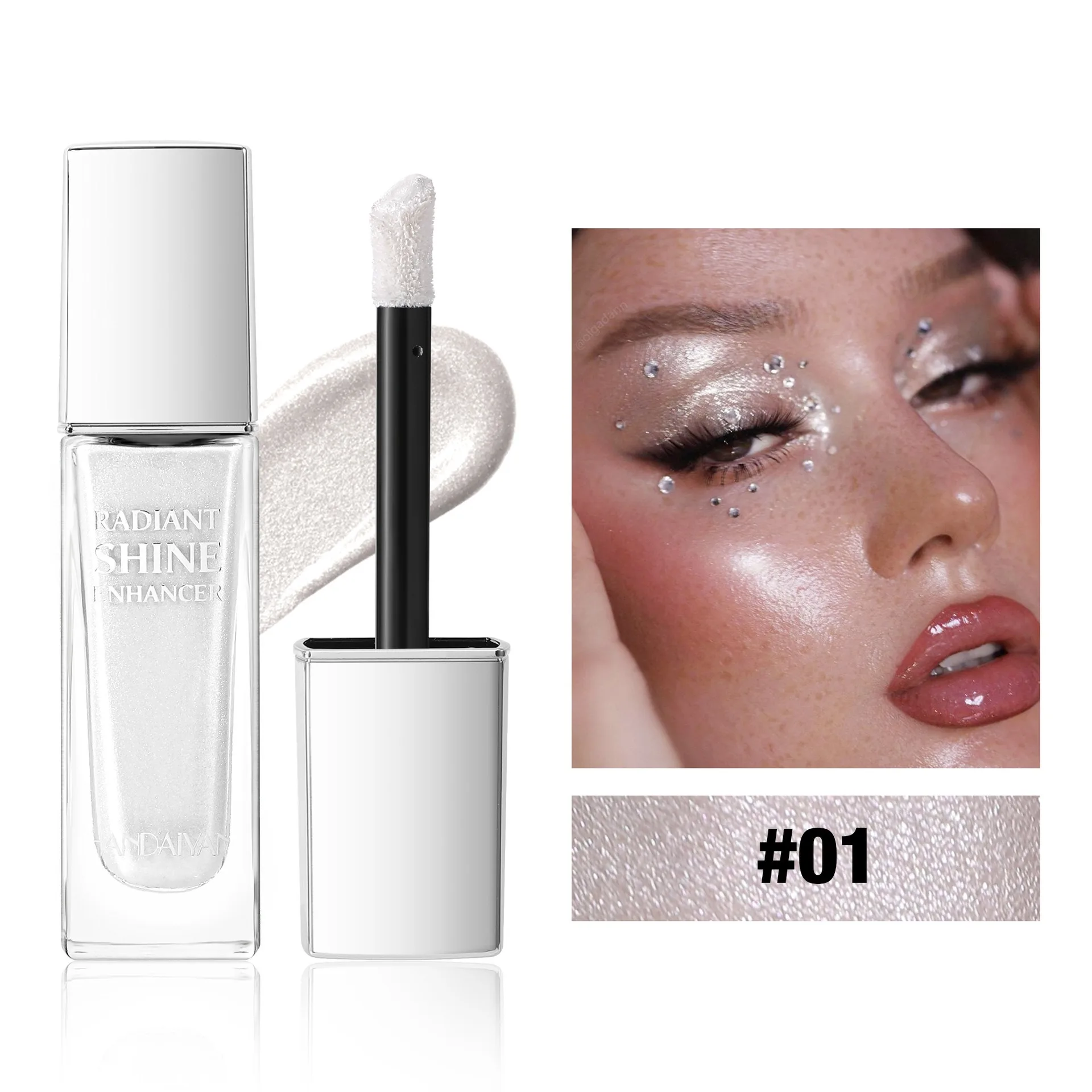 Professionelles flüssiges Highlighter-Make-up für Gesicht und Körper, Schimmer für natürliche Glanzhaut, aufhellende Grundierung, Kosmetik, Beauty Essential