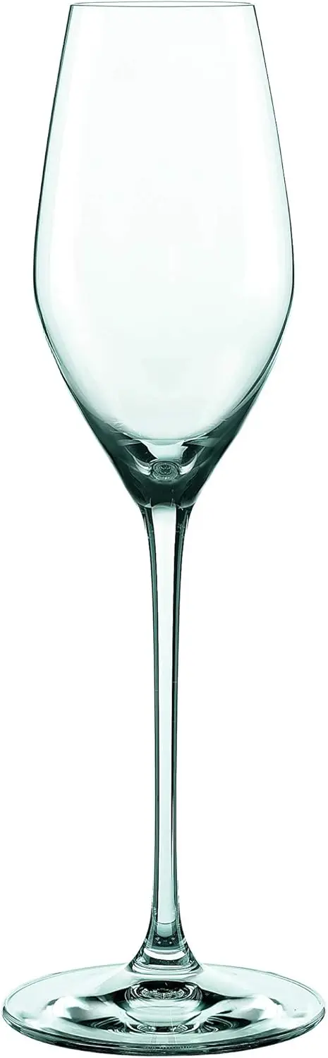 

Crystal Champagne Flutes Set of 4 with Slimline Shape & Sparkling Point for Prosecco, Weddings, Events, Entertaining Guests