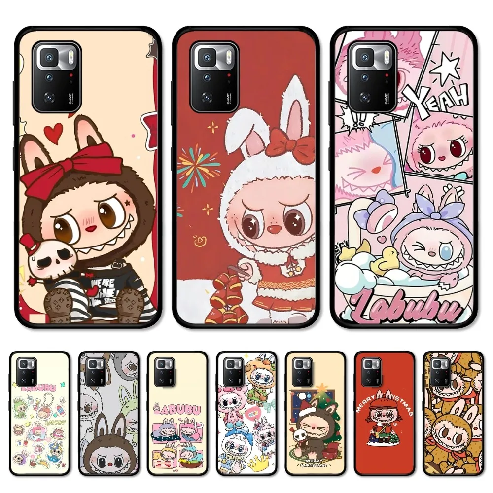 New K-Kawaii Cute L-Labubu Phone Case For Redmi Note 4 X 5 A 6 7 8 T 9 9S 10 11 11S 11Epro Poco M3 pro