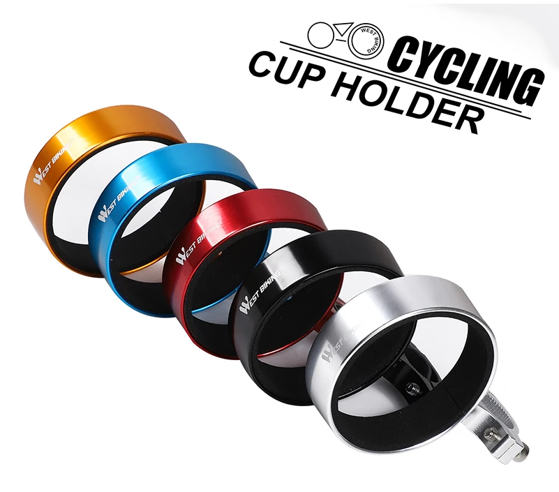 WEST BIKING Aluminum Bicycle Cup Holder Bike Coffee Drinks Cup Handlebar Mount Stand MTB Scooter Bottle Cage Cycling Accessories