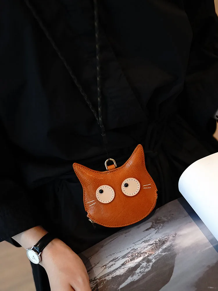 

Милый женский кошелек-монетница на шею с мультяшным принтом, ультратонкий, для наушников, модный молодежный кошелек из ПУ кожи