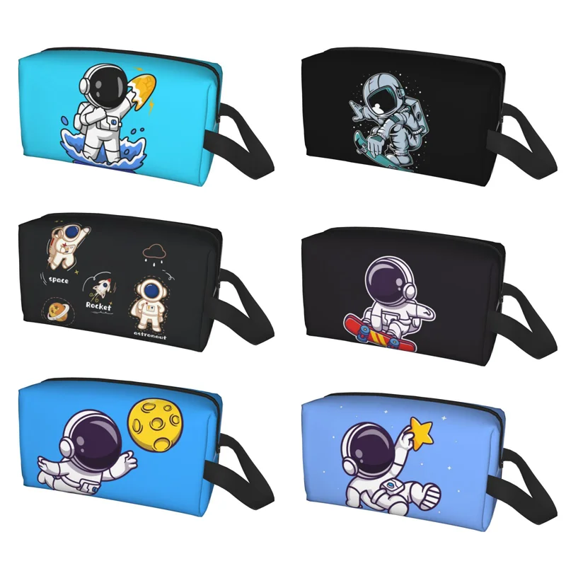 

Astronaut Print Portable Travel Toiletry Bag Skincare and Bathing Storage Bag Waterproof Makeup Bag Large Capacity Cosmetic Bag