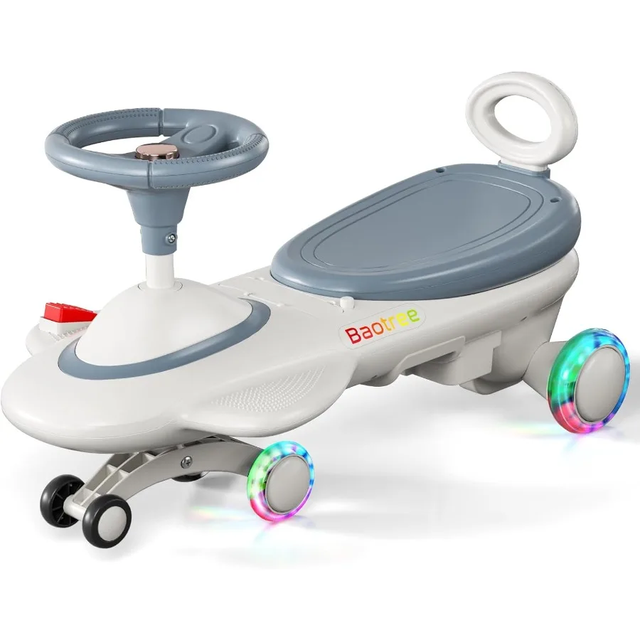 Passeio elétrico no carro 12V - Carro elétrico com bateria recarregável, luzes LED e música anti-capotamento para meninos e meninas de idades