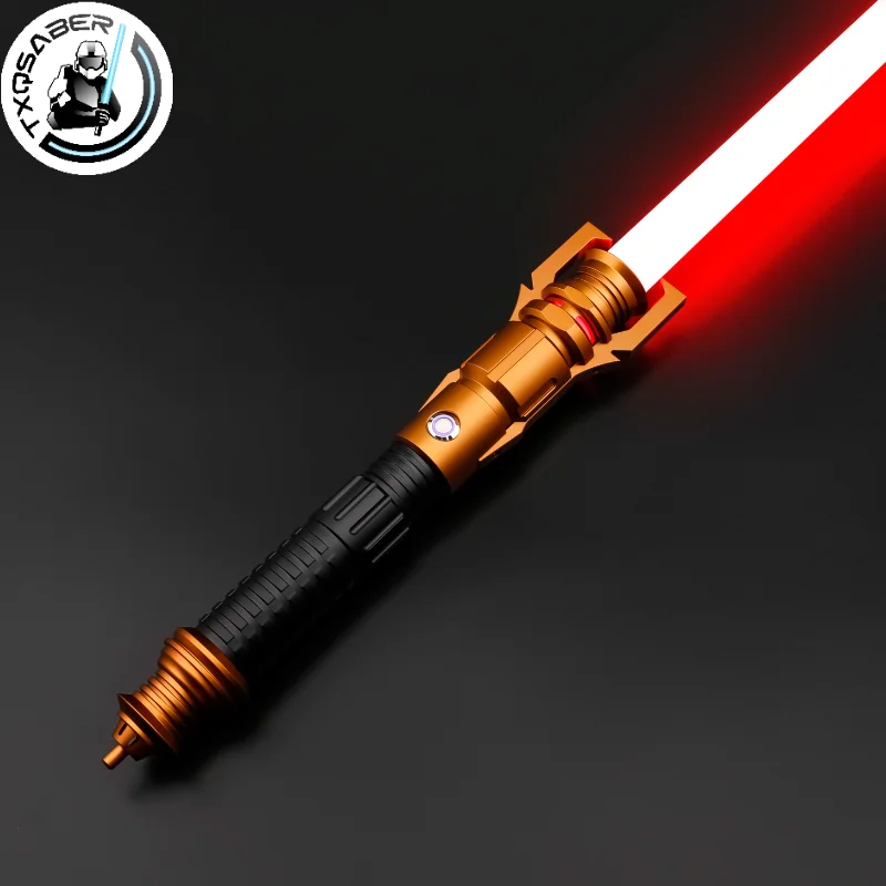 TXQSABER Taron Lightsaber Metal Hilt Smooth Swing Heavy Dueling Sounds Colors Change Pixel Jedi Laser Sword Cosplay Toys Gifts