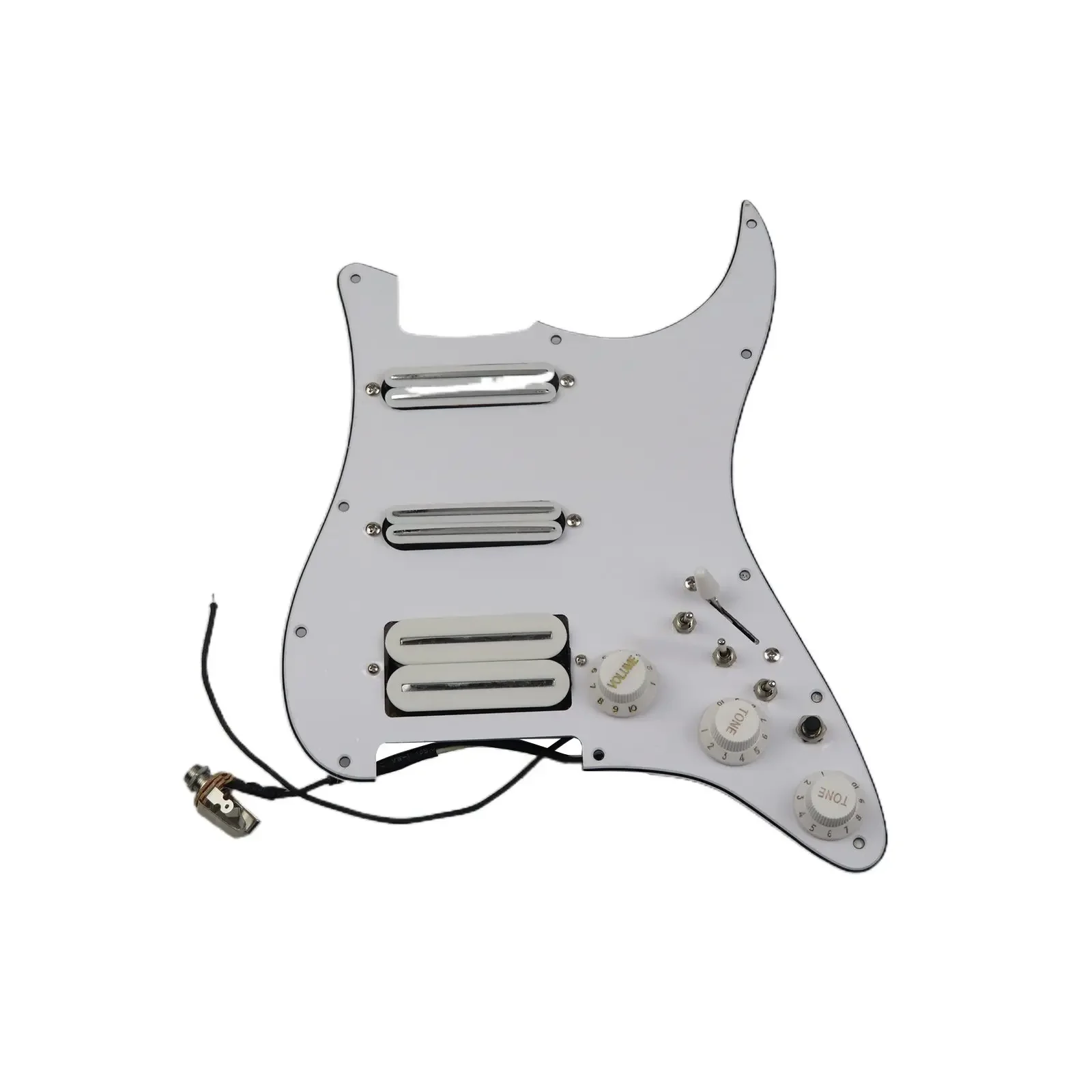 Best Offer Prewired loaded Pickguard Guitar Pickups Humbucker Pickups Alnico 5 HSS Wiring Harness For Electric Guitar