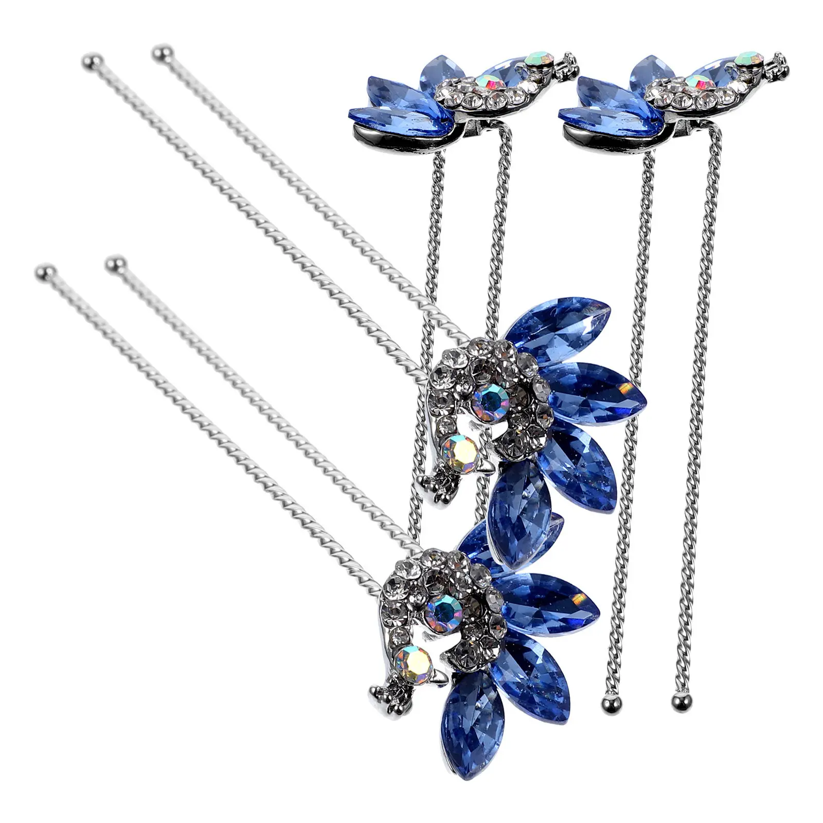 

4Pcs Rhinestone Hairpins U Shape Bridal Hair Pin Wedding Bride Hair Accessories Crystal Hairpins for Women