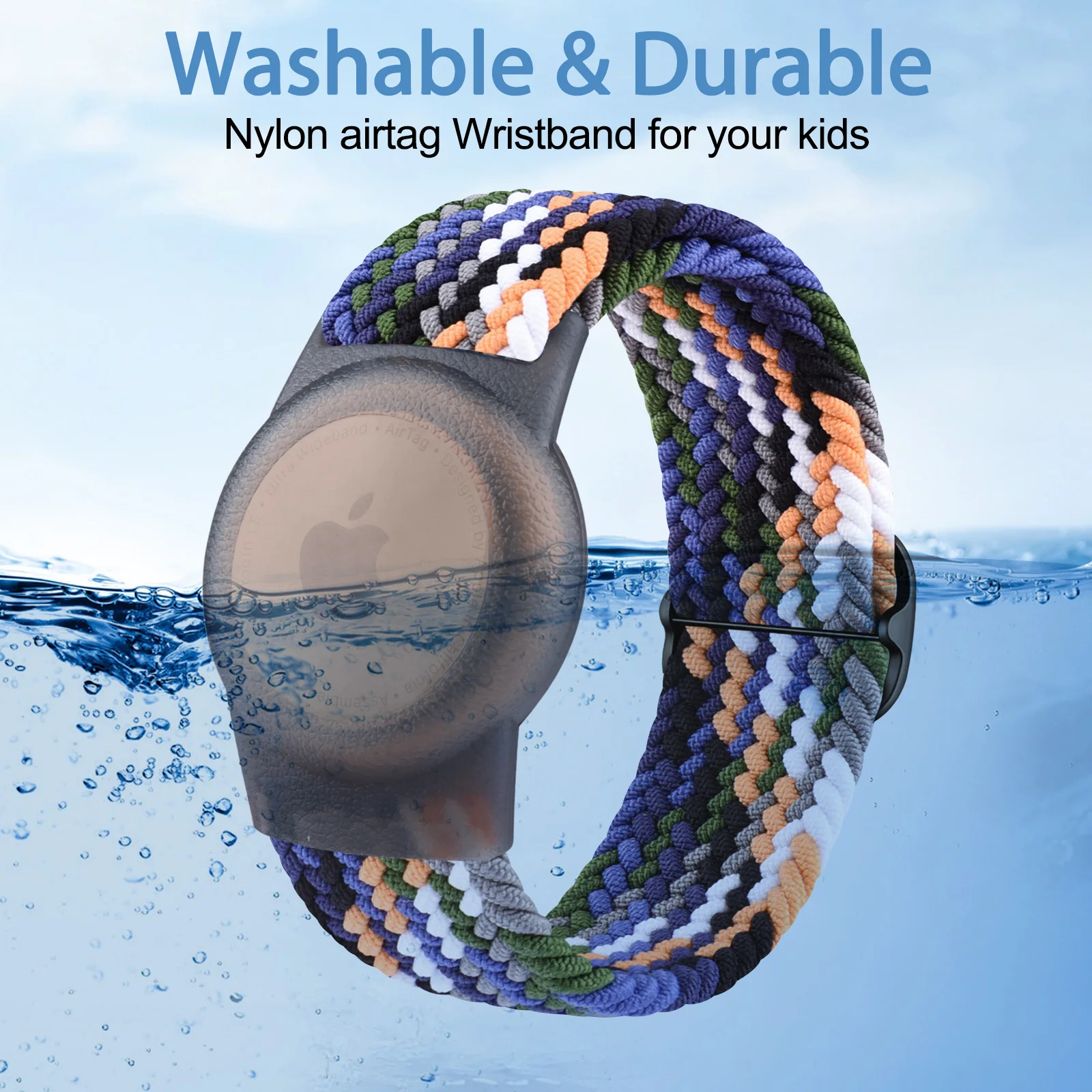 Нейлоновый плетеный браслет-чехол для Apple AirTags, детский чехол с защитой от царапин для Airtag, держатель GPS-трекера, аксессуары для браслета