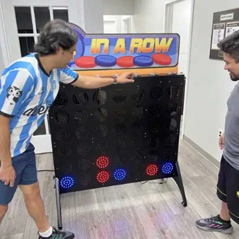 Four row arcade games, electronic lighting strategies, event parties, rental machines, amusement park equipment