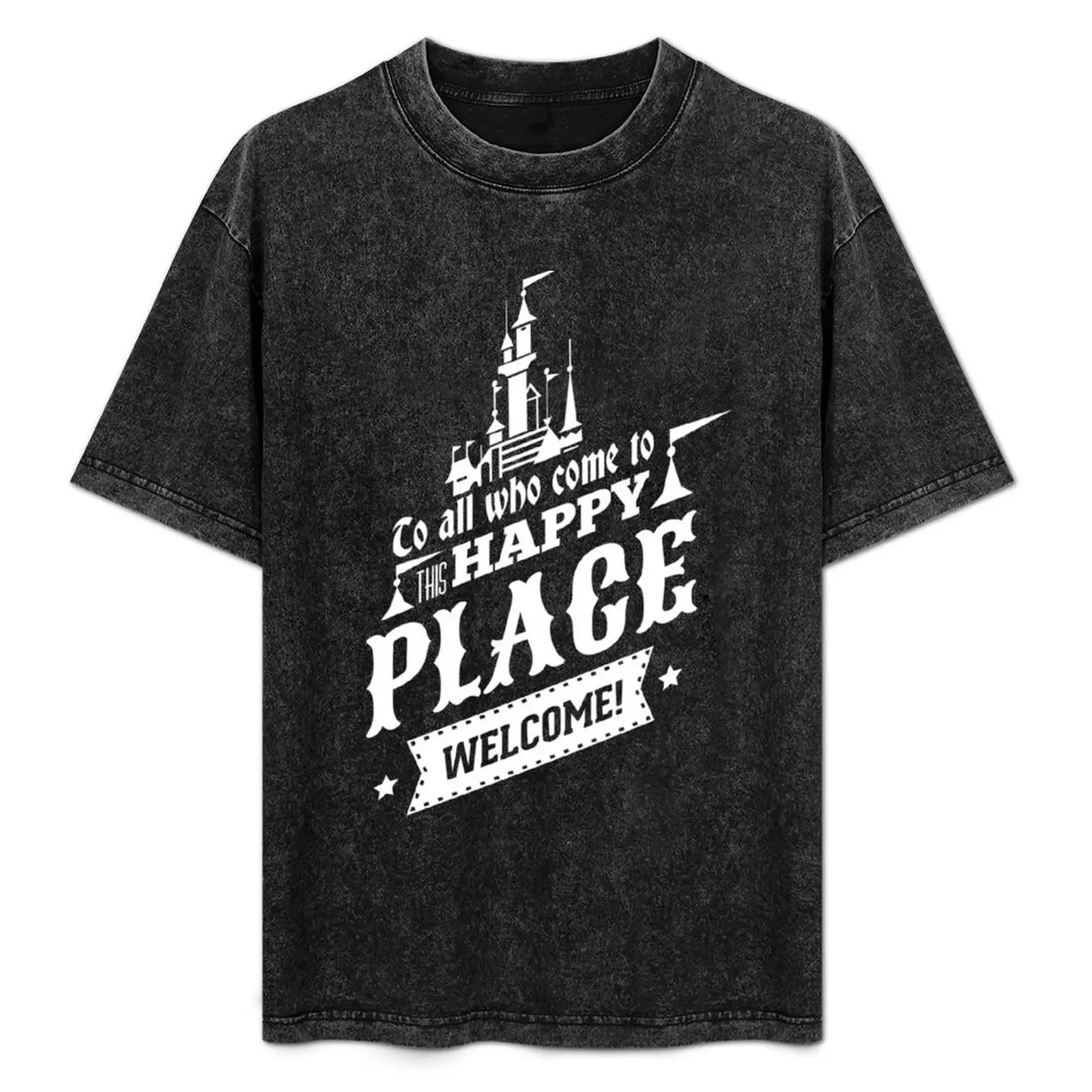 

Magic Kingdom - Walt's Happy Place T-Shirt man graphic t shirt man t shirt summer cotton tshirt 100% man t shirt luxury T-Shirt