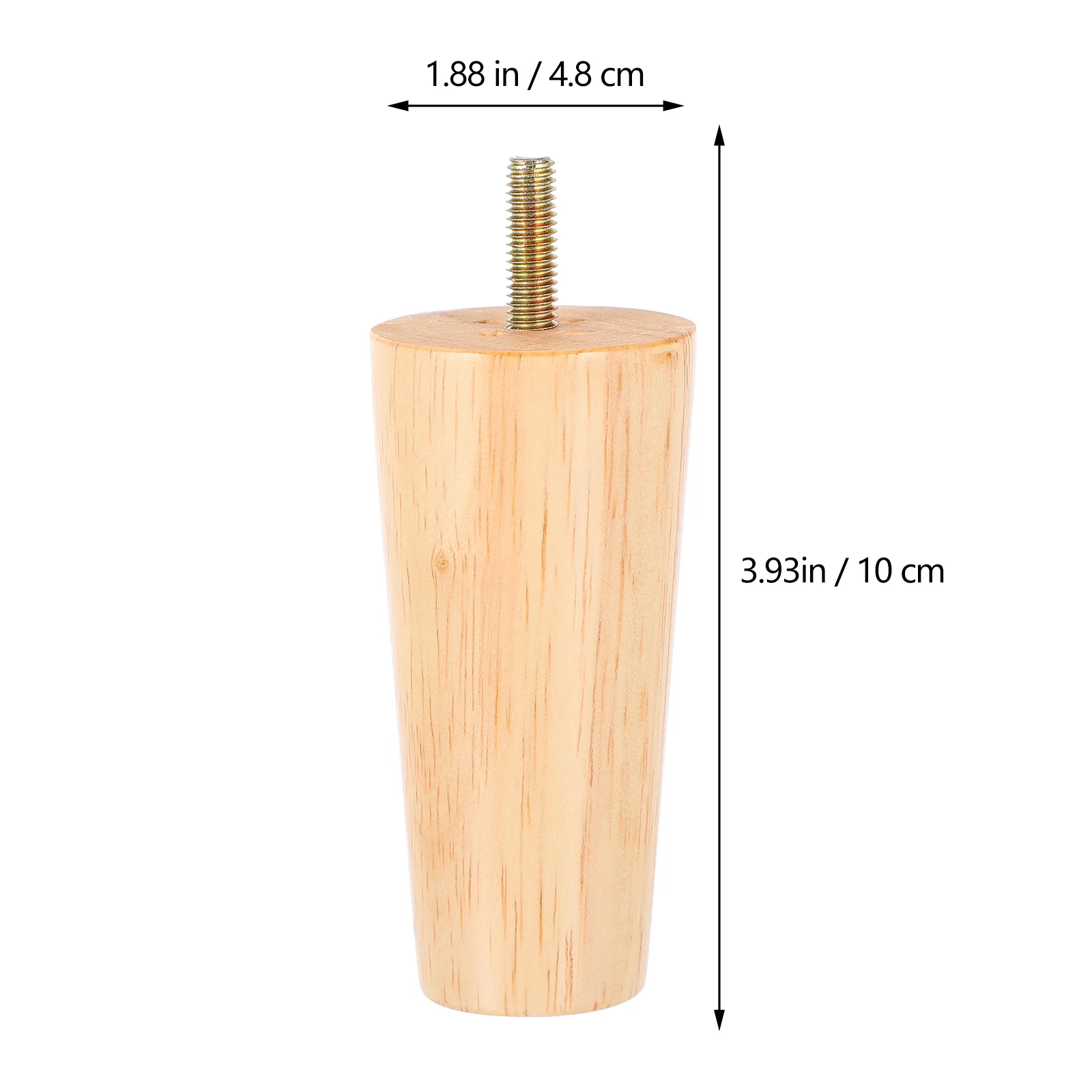 4 Pcs Wooden Cabinet Legs Modern Design Furniture Tapered Table Hand-polished Chair Replacement Feet