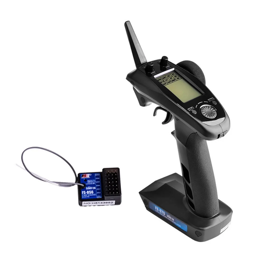 

FlySky FS-GT5 2.4G 6CH AFHDS RC Transmitter w/ FS-BS6 Receiver for RC Car Boat Model