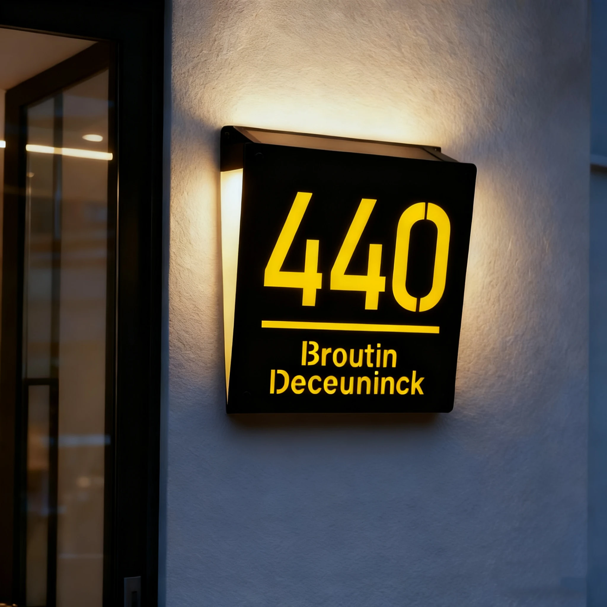 Gepersonaliseerde huisnummerbordje  buiten automatisch Huisnummer led verlichting solar plaquette eenvoudig te installeren aangepaste deurbord zonne-LED adresbord 3D CUT huisnummer zonneenergie