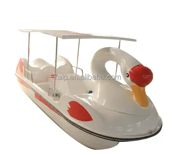 

Swan animal toy fiberglass fishing boat pedal electric integrated inflatable pontoon boat electric motor battery