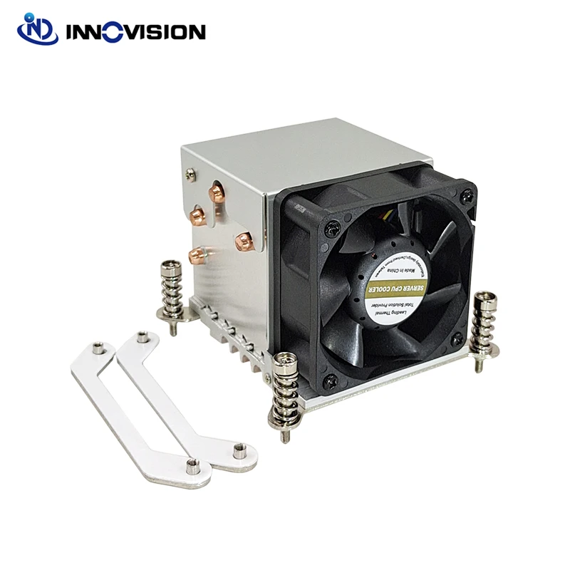 

New Factory Sale LGA1700 2U Active Radiator With 6025MM PWM Fan Embedded 4 Heatpipes CPU Cooler For 2U and Up Server Heatsink