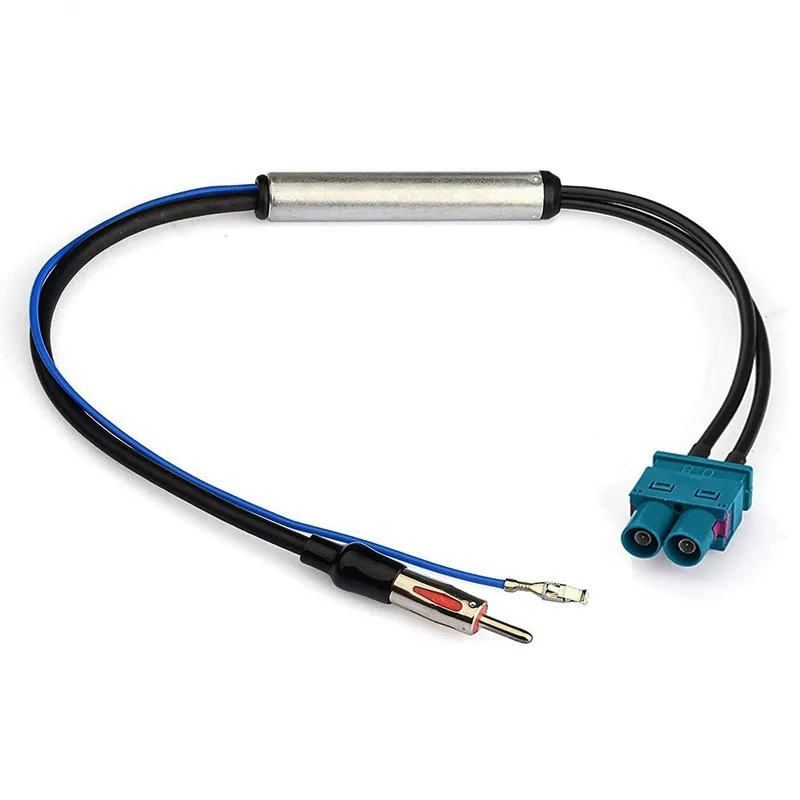 Car Special Radio Antenna AM/FM Audio Radio Signal Amplifier Dual Fakra RF Radio Antenna Aerial Adapter ForVolkswagen