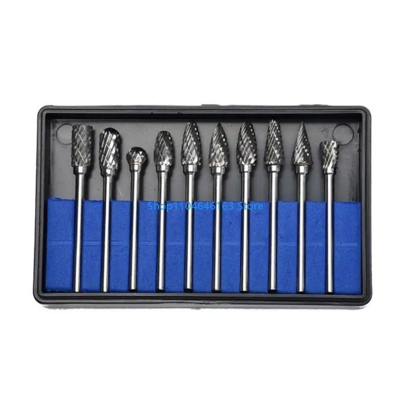 مجموعة إزالة نتوءات الكربيد المدمجة الملفات الدوارة قطع لطحن السبائك المعدنية #3