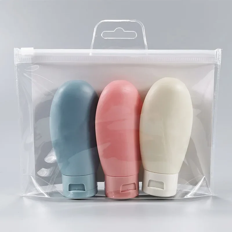 3pcs/set Nordic Syle Travel Refillable Bottle Kit Portable Essence Shampoo Shower Gel Bottles Container Can carry on the Plane