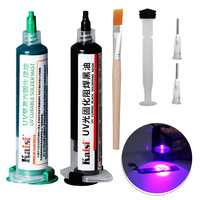 Kaisi 10cc Green/Black UV Curing Solder Mask Ink For BGA PCB Motherboard Paint Curing Insulating Protect Solder Paste Flux Oil