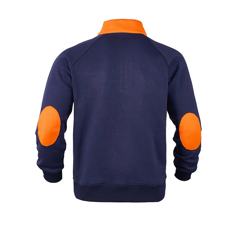 Men-Fleece-Lined-Half-Zip-Sweatshirt-Stand-Collar-Color-Block-Pocket-Pullover-Autumn-Winter-Loose-Casual-Warm-Long-Sleeve-Tops