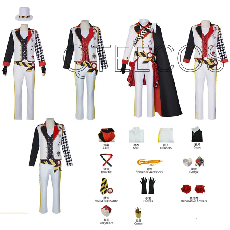 

Twisted Wonderland Cosplay Riddle Rosehearts Ace Deuce Costume Halloween Carnival Costumes Outfits Uniform Suits For Adult